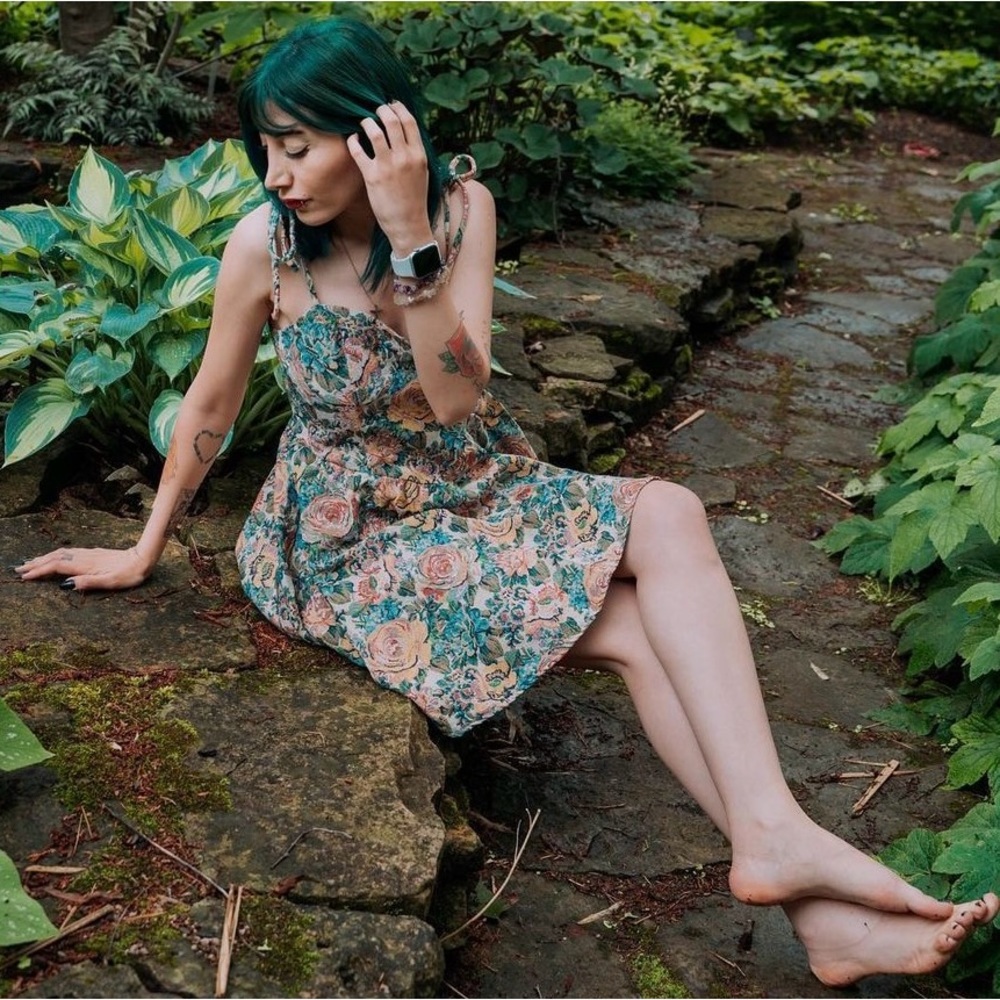 Boho flowers summer dress